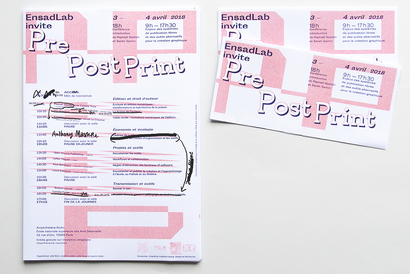 Programme EnsadLab invite PrePostPritn
